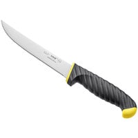 Schraf 6 inch Serrated Utility Knife with Yellow TPRgrip Handle