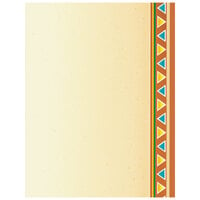Choice 8 1/2" x 11" Menu Paper - Southwest Themed Fiesta Border Design Right Insert - 100/Pack