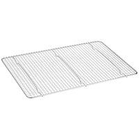 Choice 12 inch x 16 1/2 inch Chrome Plated Footed Wire Cooling Rack for Half Size Sheet Pan