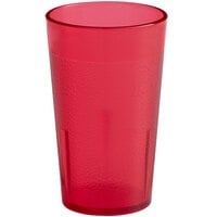 Choice 5 oz. Red SAN Plastic Pebbled Tumbler - 12/Pack