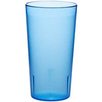 Choice 16 oz. Blue SAN Plastic Pebbled Tumbler - 12/Pack