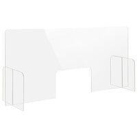 Bon Chef 90177-8 47 3/4" x 24" Clear Tabletop Health Safety Shield with Transaction Window