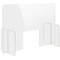 Bon Chef 90177-6 30" x 23 3/4" Clear Tabletop Health Safety Shield with Transaction Window