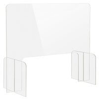 Bon Chef 90177-2 36" x 31 3/4" Clear Tabletop Health Safety Shield with Transaction Window