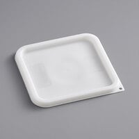 Vigor 6 and 8 Qt. White Square Polypropylene Food Storage Container Lid