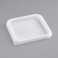 Vigor 2 and 4 Qt. White Square Polypropylene Food Storage Container Lid