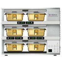 Merco MHG32SAB1N MercoMax 3 Shelf / 6 Pan Dedicated Holding Bin Cabinet with Timer Bars - 230V; 2070W