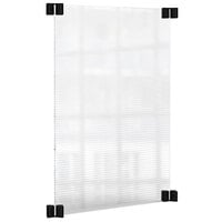 Rosseto TD014 Avant Guarde 18" Clear Semi-Transparent Polycarbonate Tabletop Divider with 4 Cross Connectors