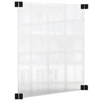 Rosseto TD015 Avant Guarde 24" Clear Semi-Transparent Polycarbonate Tabletop Divider with 4 Cross Connectors