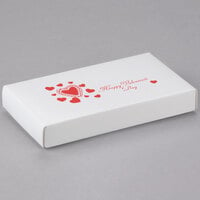 7 3/8" x 4" x 1 1/8" 2-Piece 1/2 lb. Valentine's Day Candy Box - 125/Case