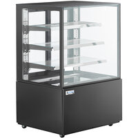 Avantco BC-36-SB 36" Black Square Refrigerated Bakery Display Case with LED Lighting