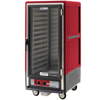 Metro C537-HFC-L C5 3 Series Heated Holding Cabinet with Clear Door - Red