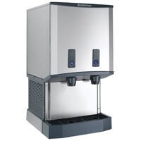 Scotsman HID540WB-1 Meridian Countertop Water Cooled Ice Machine and Water Dispenser with Push Button Dispensing - 40 lb. Bin Storage