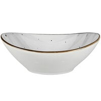 International Tableware RT-11-ST Rotana 11 oz. Stone Oval Porcelain Bowl - 36/Case