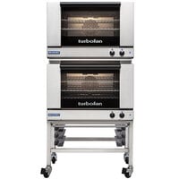 Moffat E27M3/2C Turbofan Double Deck Full Size Electric Convection Oven with Mechanical Controls and Casters - 208V, 1 Phase, 8.4 kW