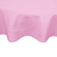 Intedge Round Pink Hemmed 65/35 Poly/Cotton Blend Cloth Table Cover