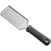 Choice 9" Stainless Steel Fine Grater with Black Non-Slip Handle