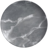 American Metalcraft MCP11GM Mix & Matte 11 1/2" Grey Marble Round Coupe Melamine Plate