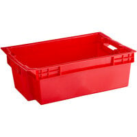 Choice Red Solid Agricultural Crate - 23 5/8" x 15 3/4" x 7 7/8"