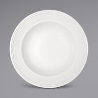 Bauscher by BauscherHepp 281916 Come4Table 6 5/16" Bright White Round Porcelain Deep Plate with Wide Rim - 24/Case