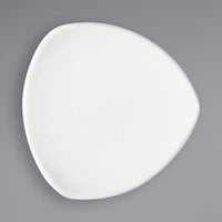 Bauscher by BauscherHepp 711520 Options 7 1/2" Bright White Triangular Porcelain Flat Coupe Plate - 24/Case