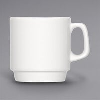 Bauscher by BauscherHepp 115323 B1100 7.4 oz. Bright White Stackable Porcelain Cup - 36/Case