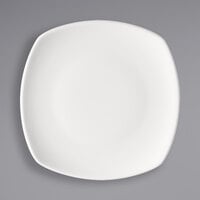 Bauscher by BauscherHepp 711920 Options 7 5/8" Bright White Square Porcelain Flat Coupe Plate - 24/Case
