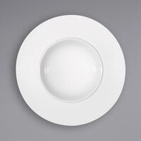 Bauscher by BauscherHepp 070724 Options 9 1/2" Bright White Porcelain Deep Plate with Wide Rim - 24/Case