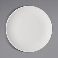 Bauscher by BauscherHepp 711226 Options 10 5/16" Bright White Round Porcelain Flat Coupe Plate - 12/Case