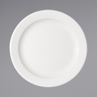 Bauscher by BauscherHepp 110021 B1100 8" Bright White Round Porcelain Plate with Mid Rim - 24/Case
