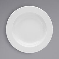 Bauscher by BauscherHepp 540123 Bonn 9 1/8" Bright White Round Porcelain Deep Plate with Wide Rim - 24/Case