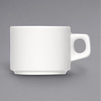 Bauscher by BauscherHepp 115260 B1100 3.4 oz. Bright White Stackable Porcelain Espresso Cup - 36/Case