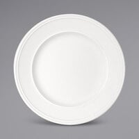 Bauscher by BauscherHepp 281816 Come4Table 6 7/16" Bright White Round Porcelain Plate with Wide Rim - 36/Case