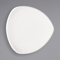 Bauscher by BauscherHepp 711511 Options 4 1/8" Bright White Triangular Porcelain Flat Coupe Plate - 36/Case