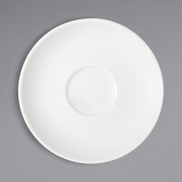 Bauscher by BauscherHepp 716940 Options 7 1/2" Bright White Round Porcelain Saucer - 36/Case
