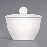 Bauscher by BauscherHepp 284968 Come4Table 6.1 oz. Bright White Porcelain Sugar Bowl with Lid - 36/Case