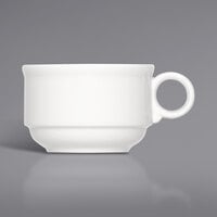 Bauscher by BauscherHepp 285218 Come4Table 6.1 oz. Bright White Stackable Porcelain Cup - 36/Case