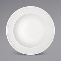 Bauscher by BauscherHepp 281922 Come4Table 8 5/8" Bright White Round Porcelain Deep Plate with Wide Rim - 24/Case