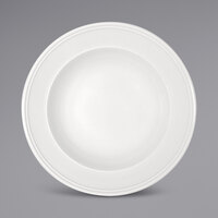 Bauscher by BauscherHepp 281929 Come4Table 11 5/16" Bright White Round Porcelain Deep Plate with Wide Rim - 12/Case