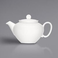 Bauscher by BauscherHepp 284350 Come4Table 18.6 oz. Bright White Porcelain Teapot with Lid - 12/Case