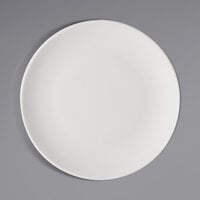 Bauscher by BauscherHepp 711232 Options 12 1/2" Bright White Round Porcelain Flat Coupe Plate - 12/Case
