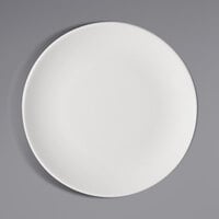 Bauscher by BauscherHepp 711223 Options 9 1/8" Bright White Round Porcelain Flat Coupe Plate - 24/Case