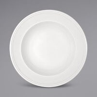 Bauscher by BauscherHepp 281925 Come4Table 9 15/16" Bright White Round Porcelain Deep Plate with Wide Rim - 12/Case
