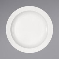 Bauscher by BauscherHepp 110122 B1100 8 7/16" Bright White Round Porcelain Deep Coupe Plate with Mid Rim - 24/Case