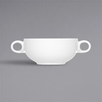 Bauscher by BauscherHepp 542780 Bonn 10.8 oz. Bright White Porcelain Soup Bowl with Handles - 36/Case