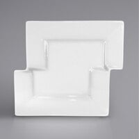 International Tableware EL-75 Elite 8 1/8" x 7 1/8" Bright White Porcelain Puzzle Plate - 12/Case