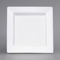 International Tableware EL-40 Elite 12" Bright White Square Porcelain Plate - 6/Case
