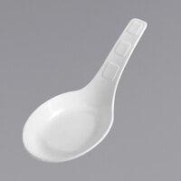 Fineline SE1027.WH SelfEco 4 5/8" White PLA Asian Soup Spoon - 200/Case