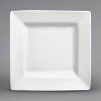 International Tableware EL-208 Elite 8" Bright White Square Deep Porcelain Plate - 24/Case