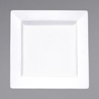 International Tableware EL-9 Elite 9 1/8" Bright White Square Porcelain Plate - 12/Case